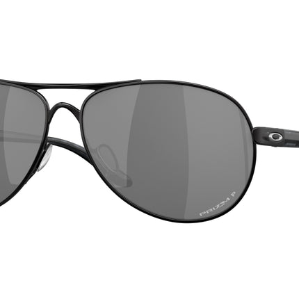 Oakley FEEDBACK OO4079 Round Sunglasses  407934-Polished Black 59-135-13 - Color Map Black