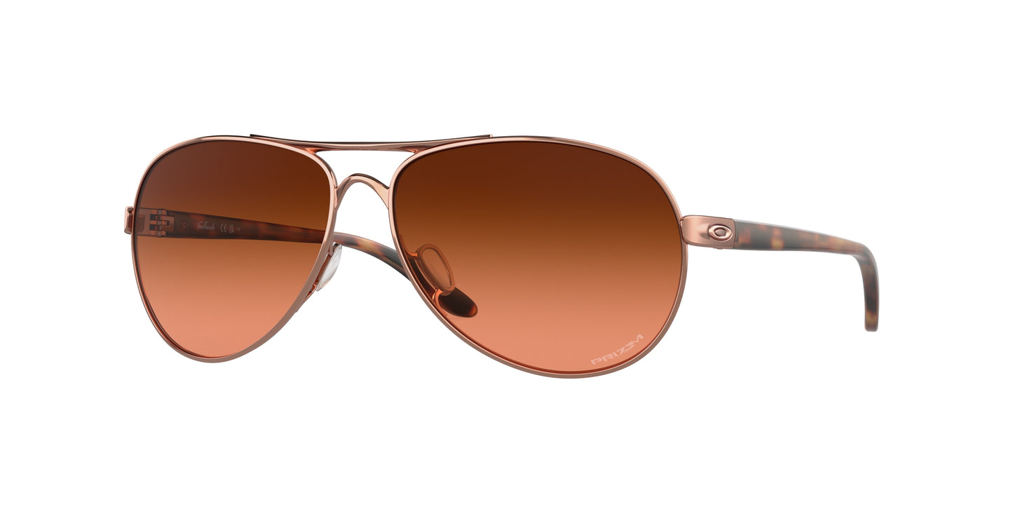 Oakley FEEDBACK OO4079 Round Sunglasses  407946-Rose Gold 59-135-13 - Color Map Gold