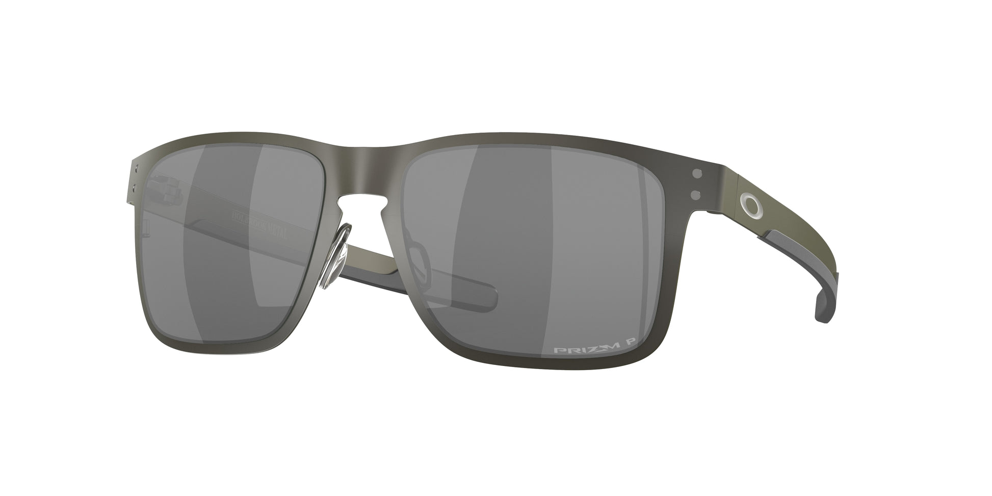 Oakley HOLBROOK METAL OO4123 Square Sunglasses  412306-Matte Gunmetal 55-132-18 - Color Map Grey