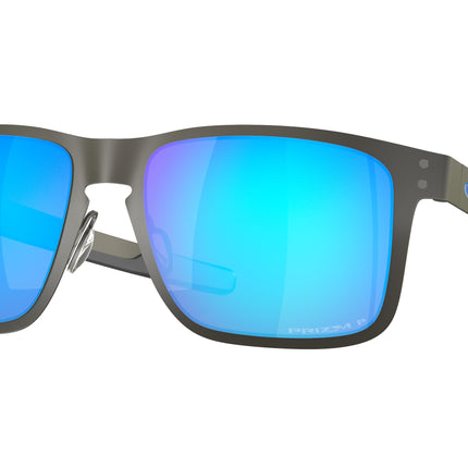 Oakley HOLBROOK METAL OO4123 Square Sunglasses  412307-Matte Gunmetal 55-132-18 - Color Map Grey