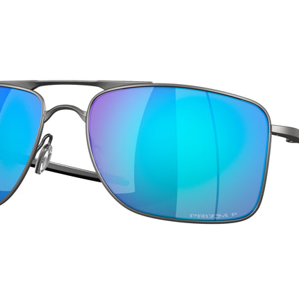 Oakley GAUGE 8 OO4124 Rectangle Sunglasses  412406-Matte Gunmetal 62-136-17 - Color Map Grey