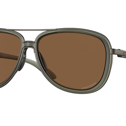 Oakley SPLIT TIME OO4129 Round Sunglasses  412925-Matte Olive Ink 58-133-13 - Color Map Green