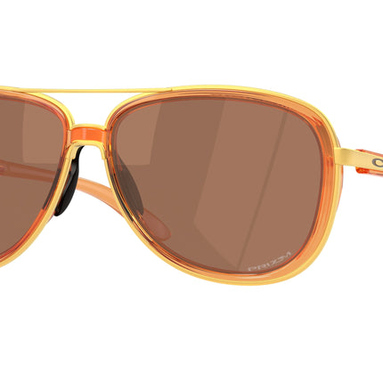Oakley SPLIT TIME OO4129 Round Sunglasses  412928-Transparent Ginger 58-133-13 - Color Map Orange