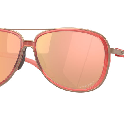 Oakley SPLIT TIME OO4129 Round Sunglasses  412930-Matte Translucent Peach 58-133-13 - Color Map Pink