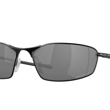 Oakley WHISKER OO4141 Oval Sunglasses  414103-Satin Black 60-130-16 - Color Map Black