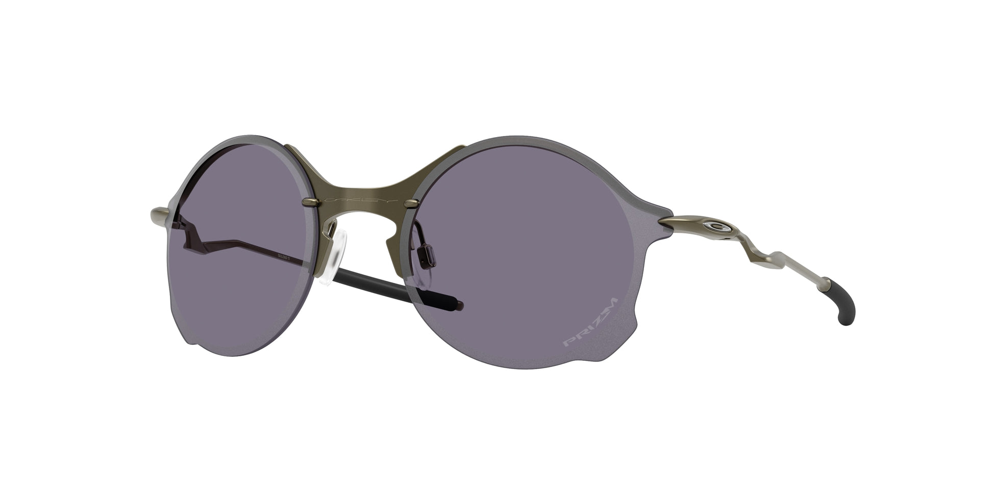 Oakley TAILEND TI OO6026 Round Sunglasses  602601-Satin Carbon 56-121-19 - Color Map Brown