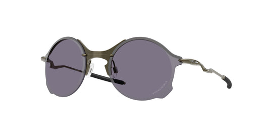 Oakley TAILEND TI OO6026 Round Sunglasses  602601-Satin Carbon 56-121-19 - Color Map Brown