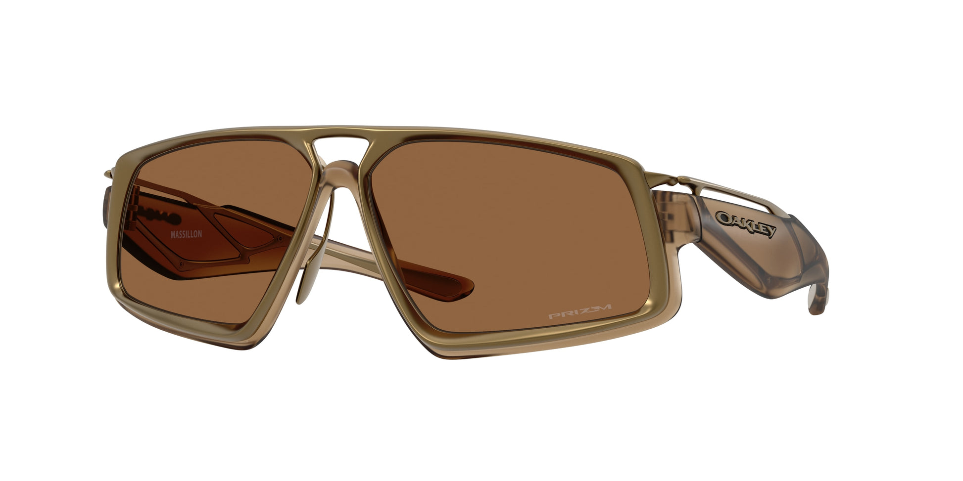 Oakley MASSILLON OO6029 Rectangle Sunglasses  602903-Matte Brown Smoke 61-147-12 - Color Map Brown