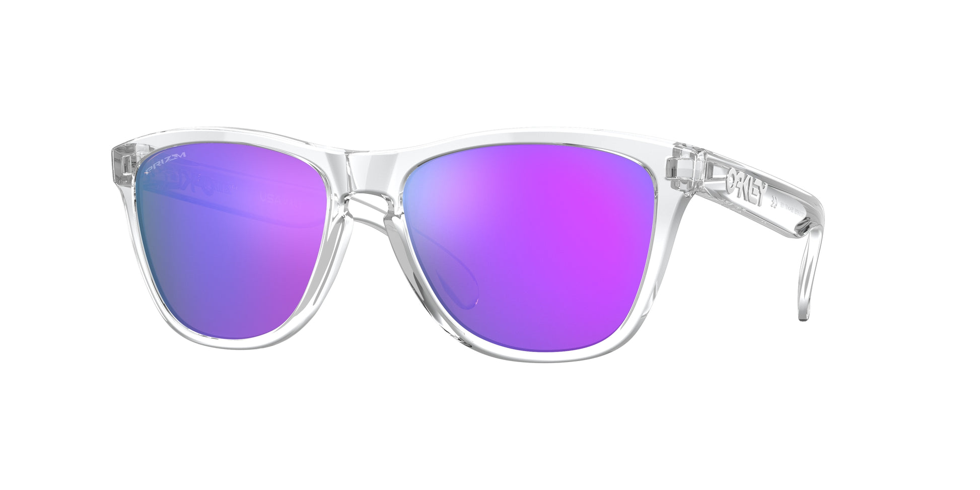 Oakley FROGSKINS OO9013 Square Sunglasses  9013H7-Polished Clear 55-139-17 - Color Map Transparent