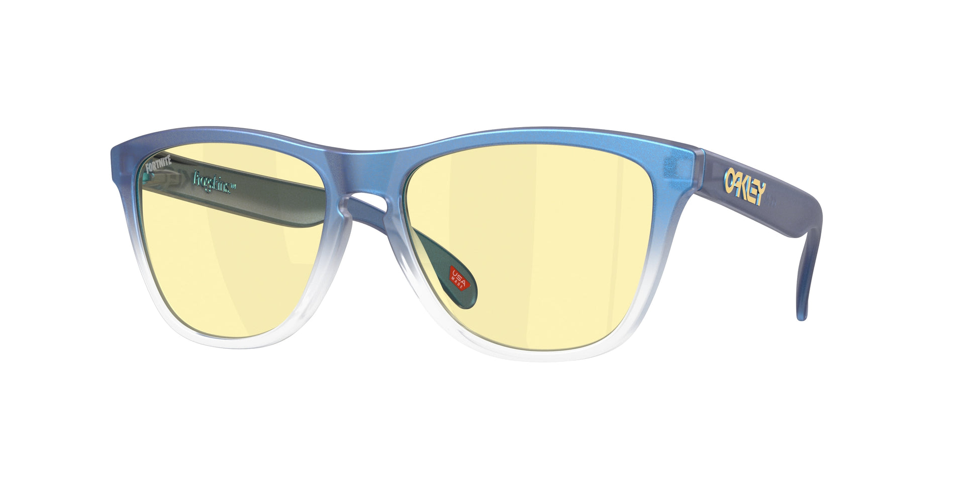Oakley FROGSKINS OO9013 Square Sunglasses  9013M4-Matte Cyan/Blue/Clear Shift Fade 55-139-17 - Color Map Blue