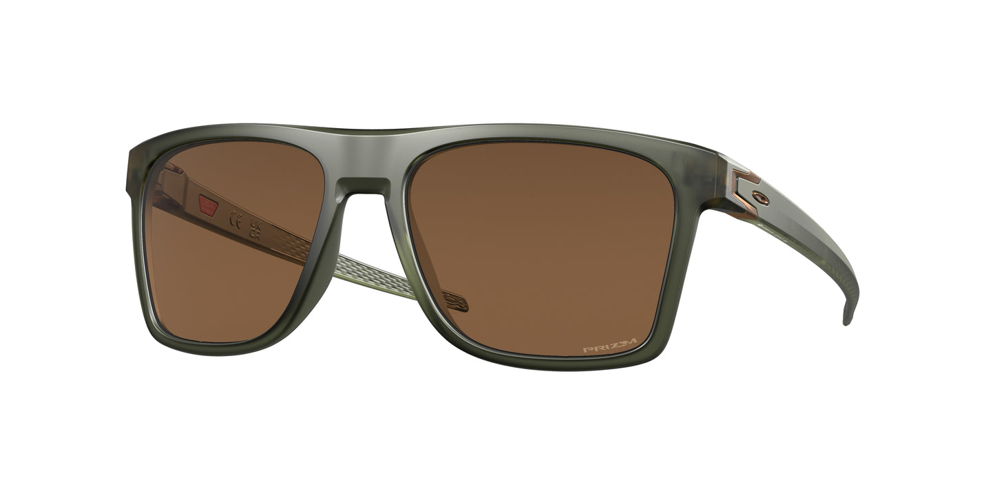 Oakley LEFFINGWELL OO9100 Rectangle Sunglasses  910011-Matte Olive Ink 57-134-17 - Color Map Green