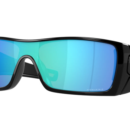 Oakley BATWOLF OO9101 Shield Sunglasses  910158-Polished Black 127-130-127 - Color Map Black