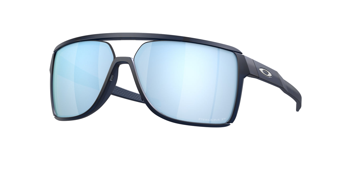 Oakley CASTEL OO9147 Rectangle Sunglasses  914706-Matte Translucent Blue 63-133-12 - Color Map Blue