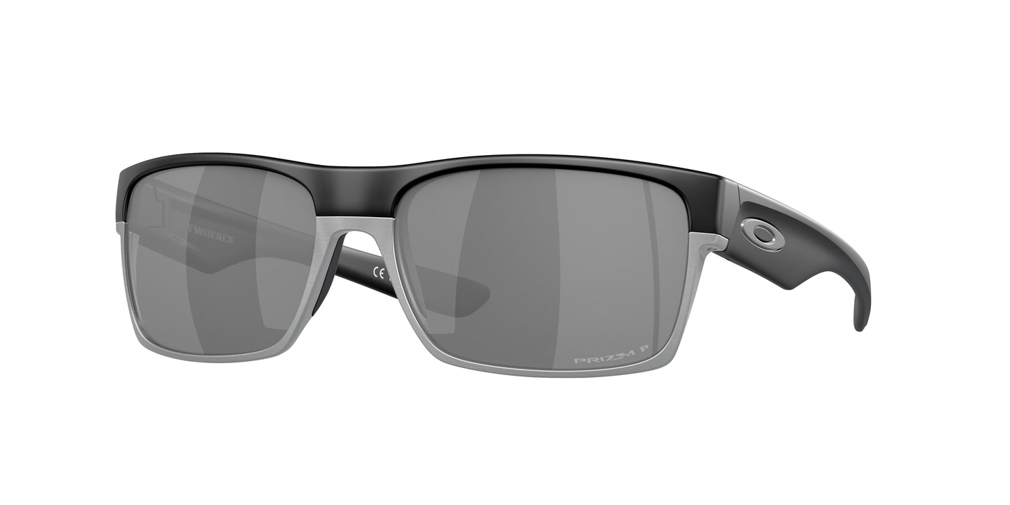 Oakley TWOFACE OO9189 Rectangle Sunglasses  918938-Matte Black 61-137-16 - Color Map Black