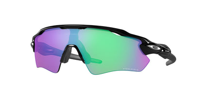 Oakley RADAR EV PATH OO9208 Shield Sunglasses  920844-Polished Black 38-128-138 - Color Map Black