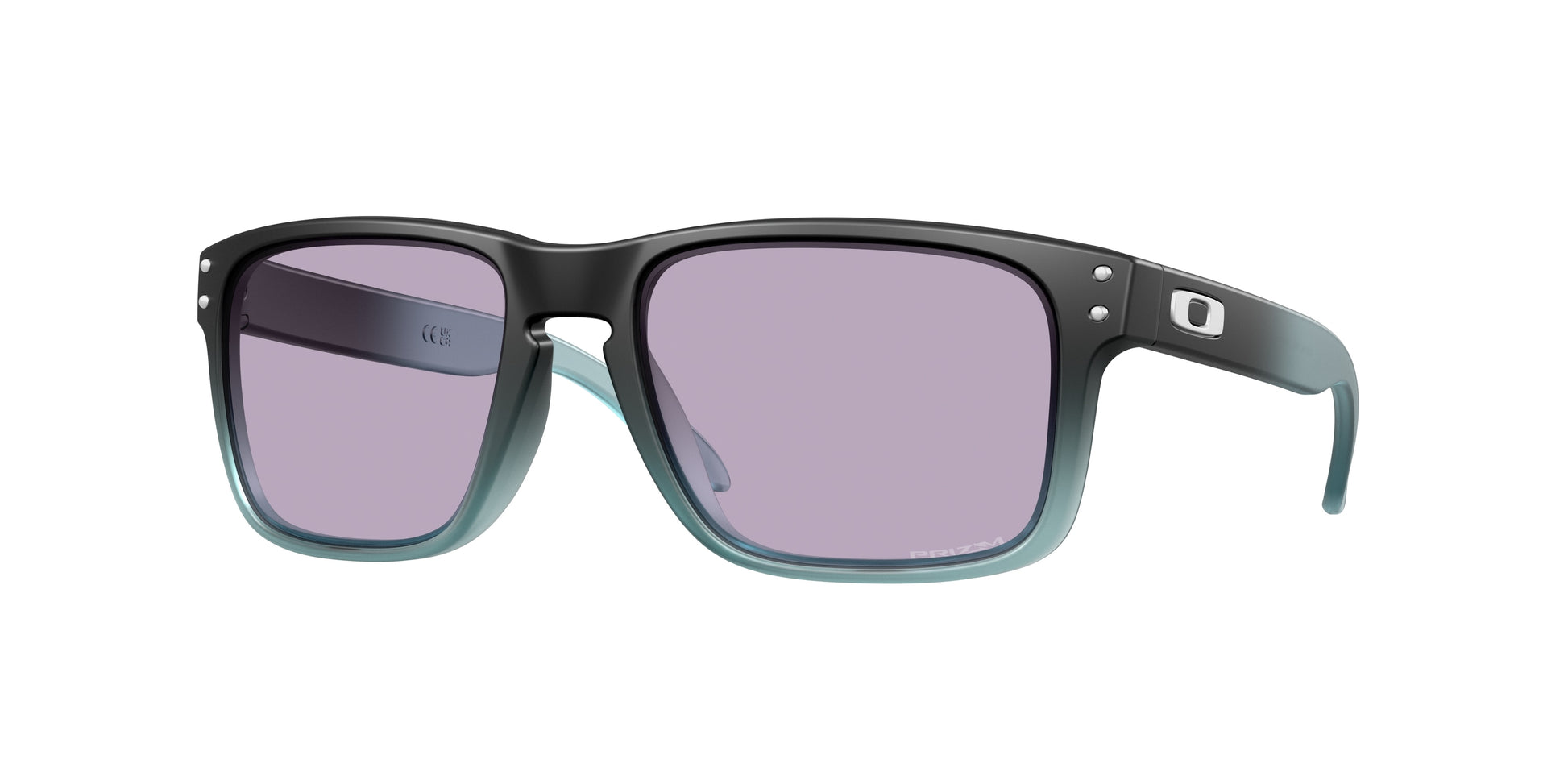Oakley HOLBROOK (A) OO9244 Rectangle Sunglasses  924479-Matte Transparent Stonewash Black Fade 56-138-17 - Color Map Black