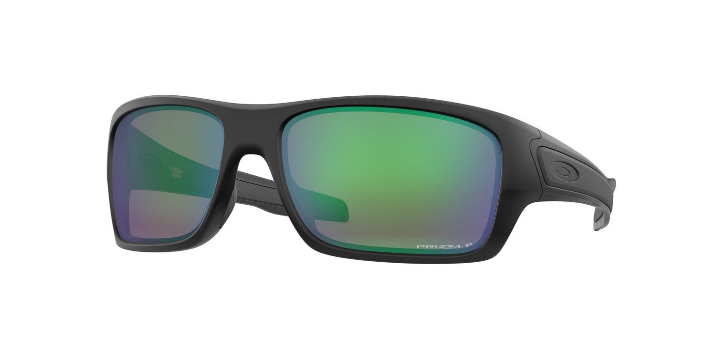 Oakley TURBINE OO9263 Rectangle Sunglasses  926338-Matte Black 65-132-17 - Color Map Black