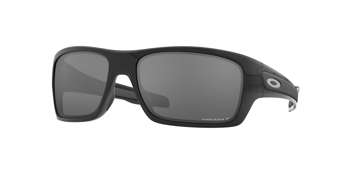 Oakley TURBINE OO9263 Rectangle Sunglasses  926341-Polished Black 65-132-17 - Color Map Black