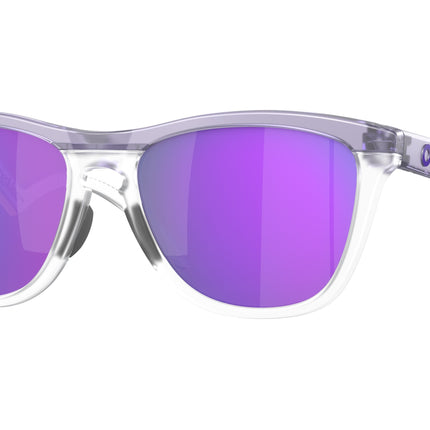Oakley FROGSKINS HYBRID OO9289 Round Sunglasses  928901-Matte Lilac/Prizm Clear 55-138-17 - Color Map Violet