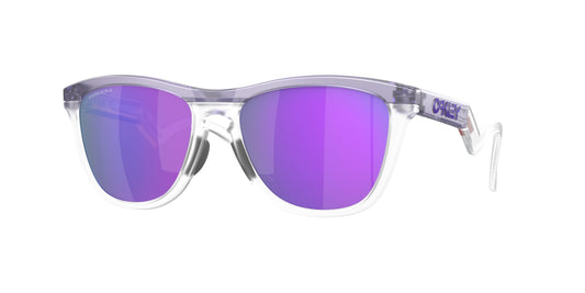 Oakley FROGSKINS HYBRID OO9289 Round Sunglasses  928901-Matte Lilac/Prizm Clear 55-138-17 - Color Map Violet