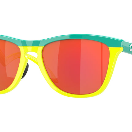 Oakley FROGSKINS HYBRID OO9289 Round Sunglasses  928902-Celeste/Tennis Ball Yellow 55-138-17 - Color Map Green