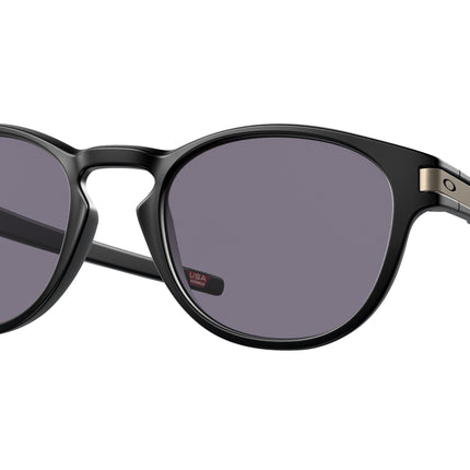 Oakley LATCH (A) OO9349 Round Sunglasses  934919-Matte Black 53-139-21 - Color Map Black