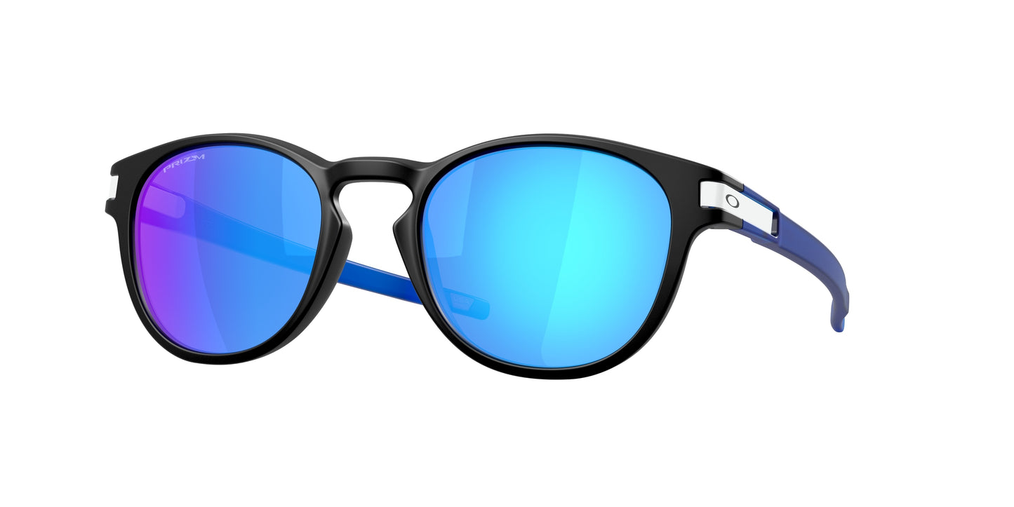 Oakley LATCH (A) OO9349 Round Sunglasses  934955-Matte Black 53-139-21 - Color Map Black