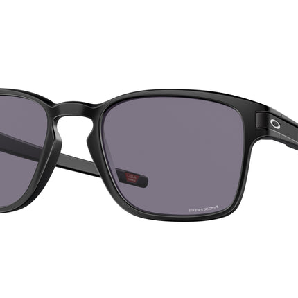 Oakley LATCH SQUARED (A) OO9358 Square Sunglasses  935813-Matte Black 55-139-17 - Color Map Black