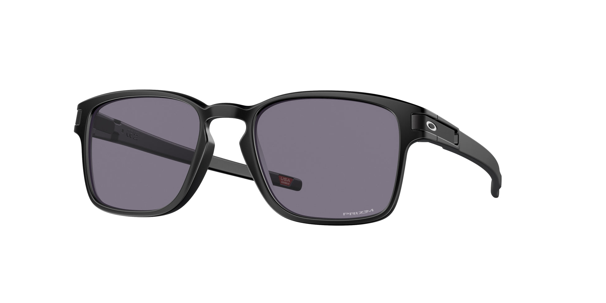 Oakley LATCH SQUARED (A) OO9358 Square Sunglasses  935813-Matte Black 55-139-17 - Color Map Black