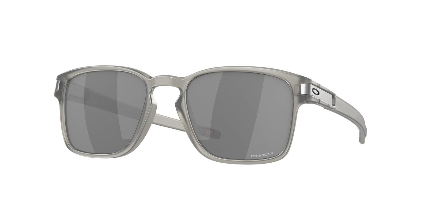 Oakley LATCH SQUARED (A) OO9358 Square Sunglasses  935814-Matte Grey Ink 55-139-17 - Color Map Grey