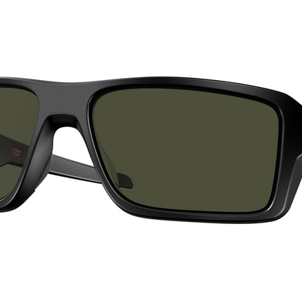 Oakley DOUBLE EDGE OO9380 Rectangle Sunglasses  938001-Matte Black 66-128-17 - Color Map Black