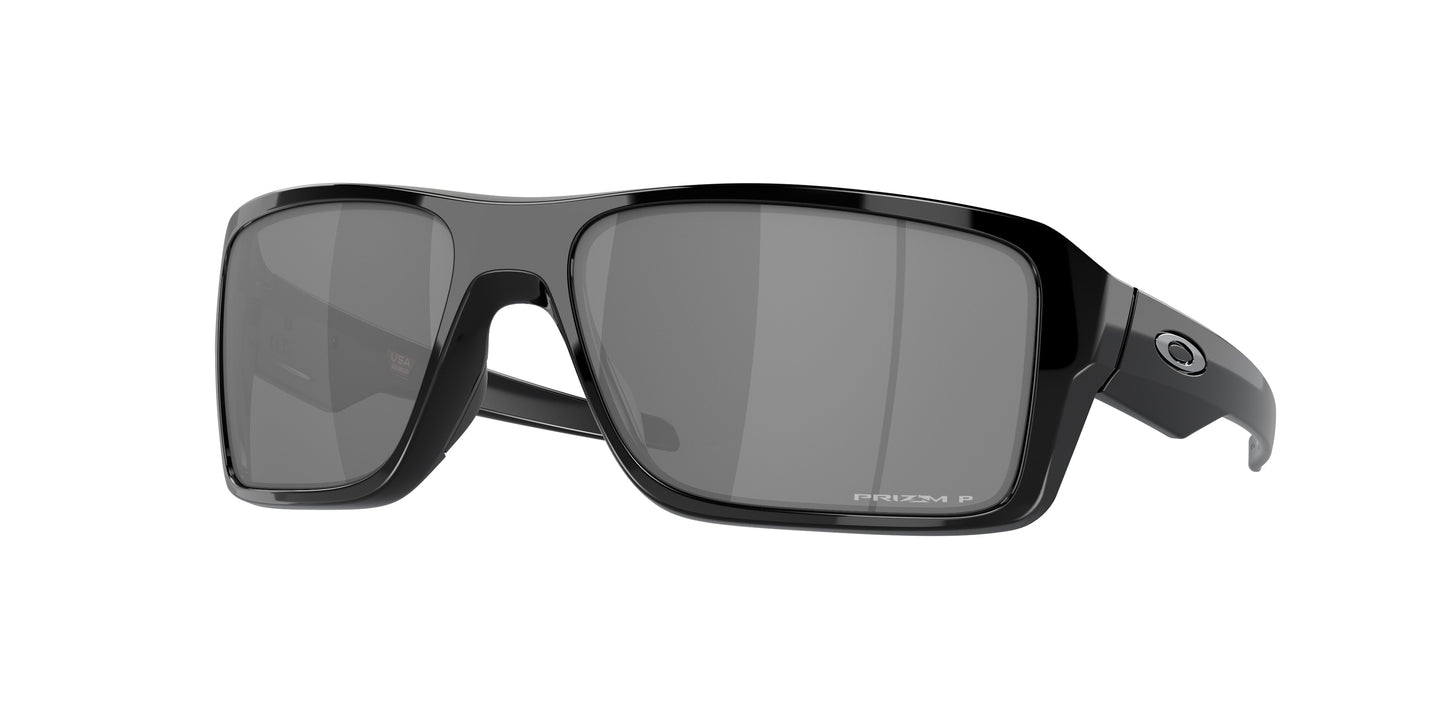 Oakley DOUBLE EDGE OO9380 Rectangle Sunglasses  938008-Polished Black 66-128-17 - Color Map Black