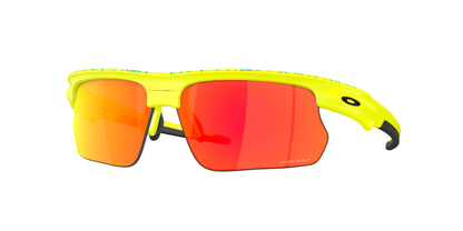 Oakley BISPHAERA OO9400 Rectangle Sunglasses  940013-Matte Tennis Ball Yellow/Celeste Neuron 68-136-6 - Color Map Yellow