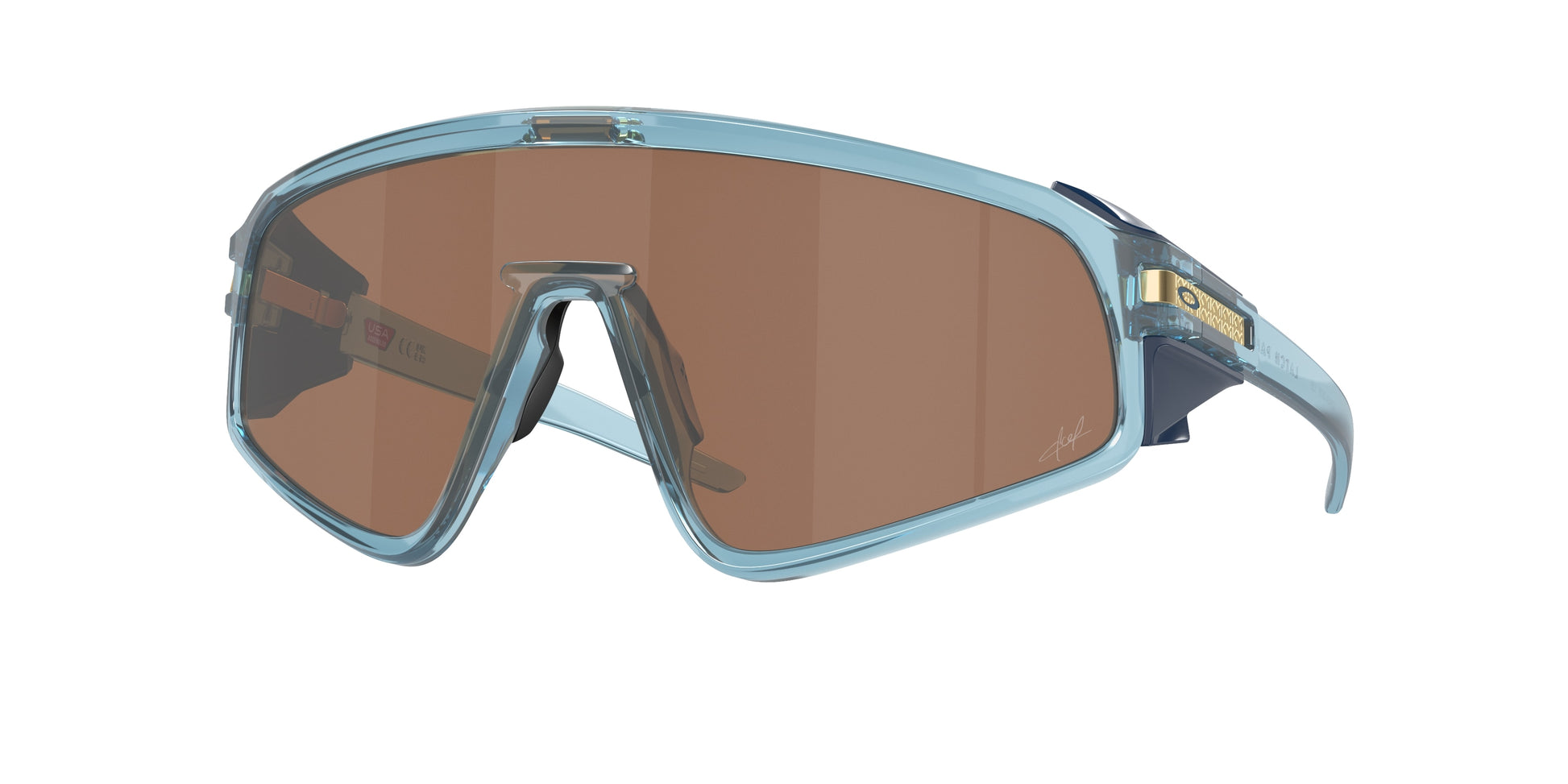 Oakley LATCH PANEL OO9404 Shield Sunglasses  940408-Transparent Stonewash 36-126-135 - Color Map Grey