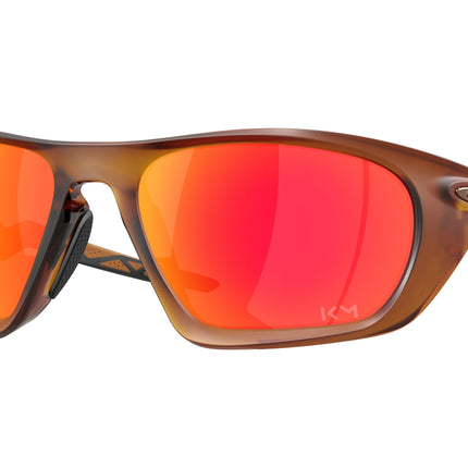 Oakley LATERALIS OO9431 Rectangle Sunglasses  943116-Matte Dark Amber 60-126-19 - Color Map Brown