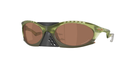 Oakley PLANTARIS OO9437 Oval Sunglasses  943703-Matte Transparent Fern 63-126-19 - Color Map Green