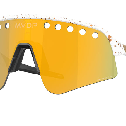 Oakley SUTRO LITE SWEEP OO9465 Shield Sunglasses  946533-Red/Gold Splatter 39-138-139 - Color Map Red