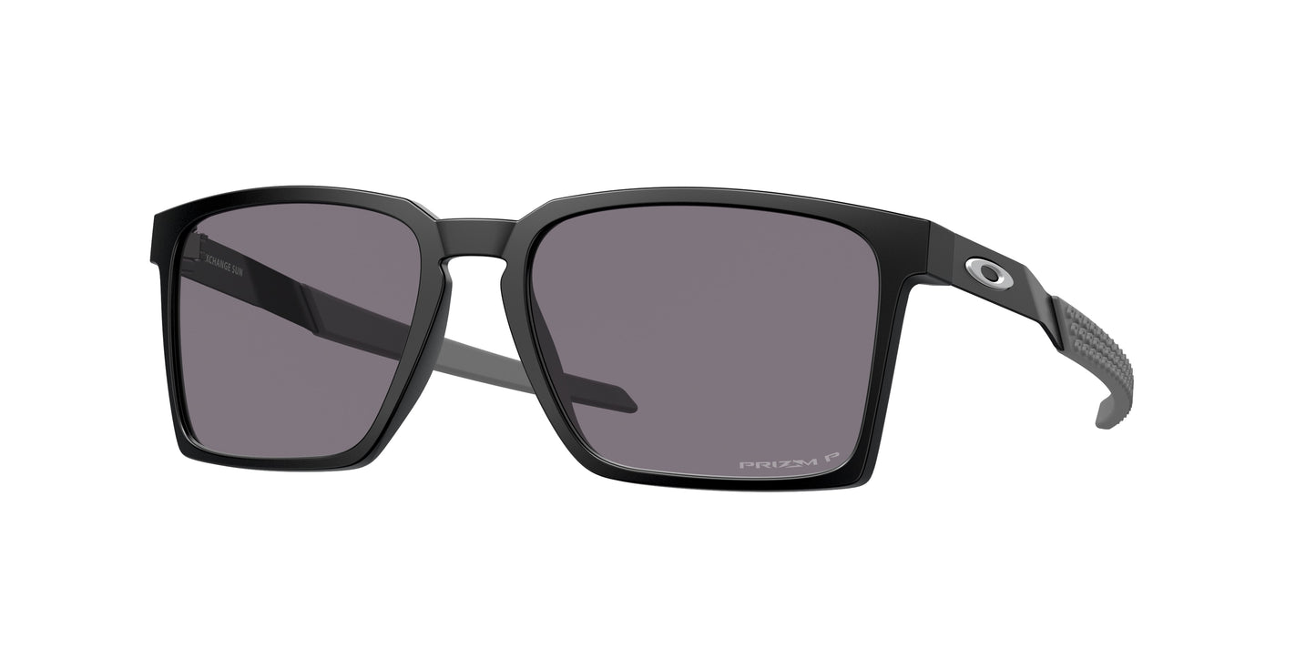 Oakley EXCHANGE SUN OO9483 Rectangle Sunglasses  948304-Satin Black 56-136-17 - Color Map Black