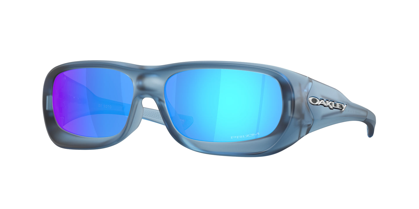 Oakley DE SOTO OO9494 Rectangle Sunglasses  949404-Matte Trans Stonewash 59-140-16 - Color Map Blue