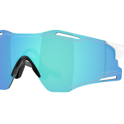 Oakley CYBR ZERO OO9512D Rectangle Sunglasses  951202-Polished White 39-125-139 - Color Map White