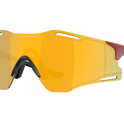 Oakley CYBR ZERO OO9512D Rectangle Sunglasses  951203-Matte Iron Red 39-125-139 - Color Map Red