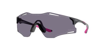 Oakley CYBR ZERO OO9512D Rectangle Sunglasses  951205-Polished Carbon 39-125-139 - Color Map Grey