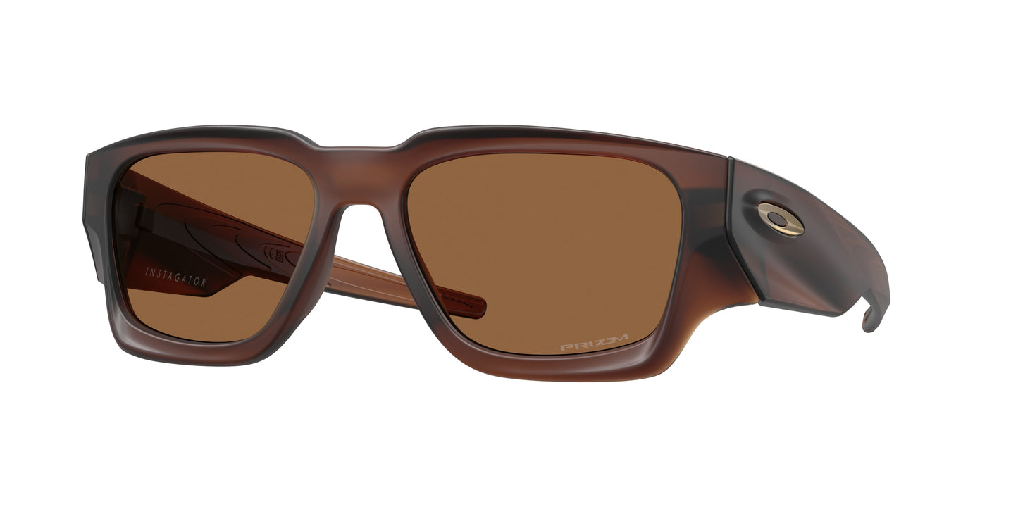 Oakley INSTAGATOR OO9514 Rectangle Sunglasses  951407-Matte Rootbeer 58-142-18 - Color Map Brown