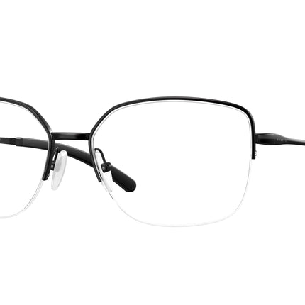 Oakley Optical MOONGLOW OX3006 Round Eyeglasses  300601-Satin Black 55-140-16 - Color Map Black