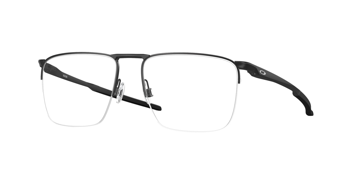 Oakley Optical VOON OX3026 Square Eyeglasses  302601-Satin Black 57-139-17 - Color Map Black
