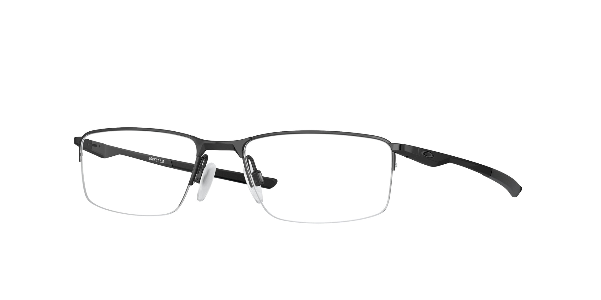 Oakley Optical SOCKET 5.5 OX3218 Rectangle Eyeglasses  321801-Polished Black 56-140-18 - Color Map Black