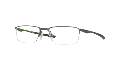 Oakley Optical SOCKET 5.5 OX3218 Rectangle Eyeglasses  321802-Satin Pewter 56-140-18 - Color Map Brown