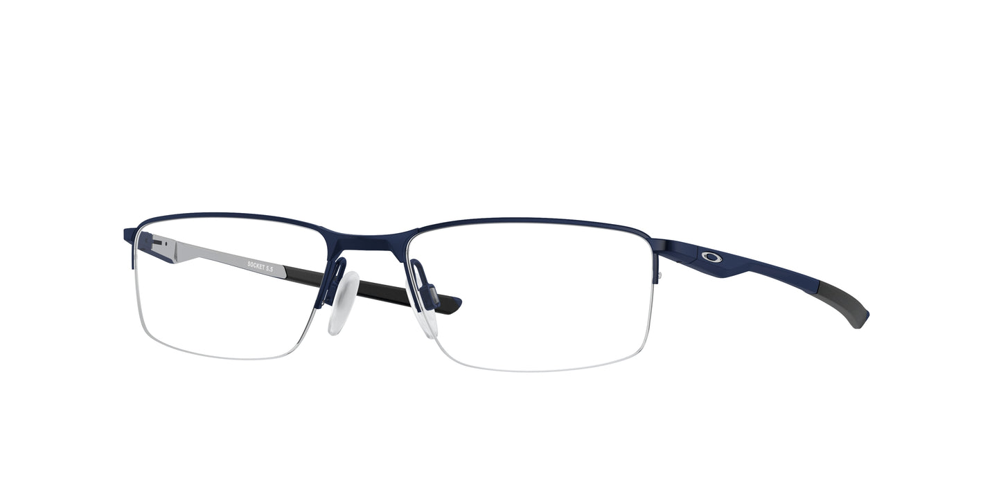 Oakley Optical SOCKET 5.5 OX3218 Rectangle Eyeglasses  321803-Matte Midnight 56-140-18 - Color Map Blue