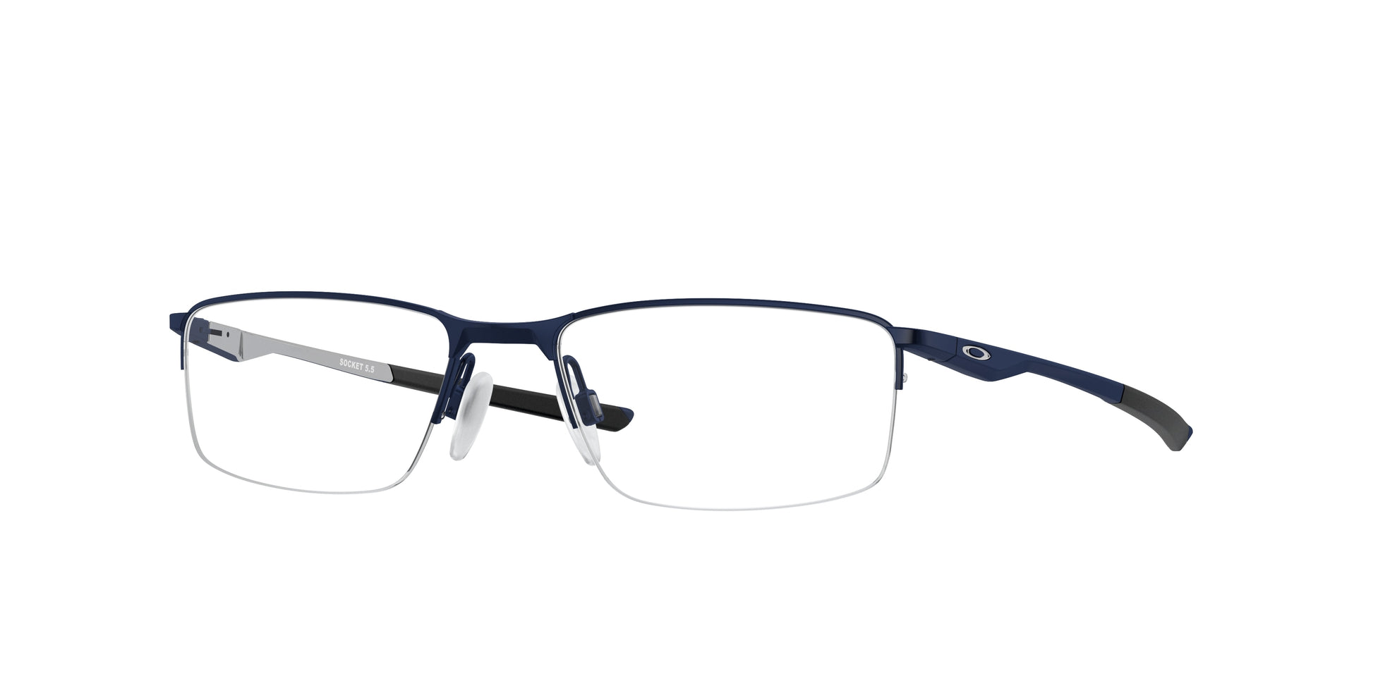 Oakley Optical SOCKET 5.5 OX3218 Rectangle Eyeglasses  321803-Matte Midnight 56-140-18 - Color Map Blue