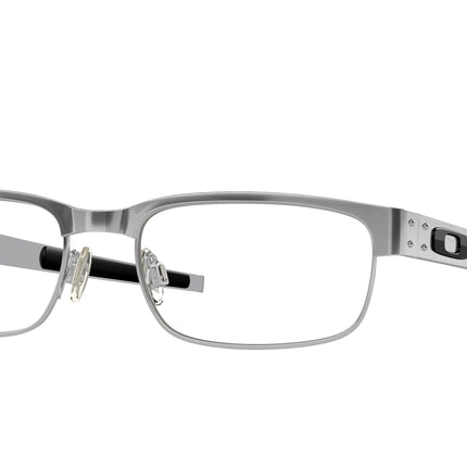 Oakley Optical METAL PLATE OX5038 Rectangle Eyeglasses  503806-Brushed Chrome 55-140-18 - Color Map Silver